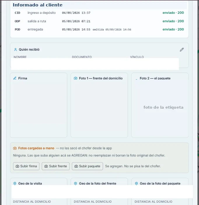 Prueba de entrega