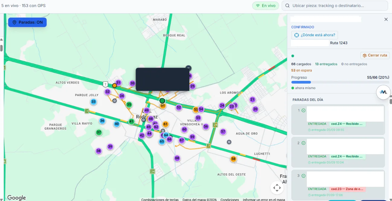 Seguimiento en vivo